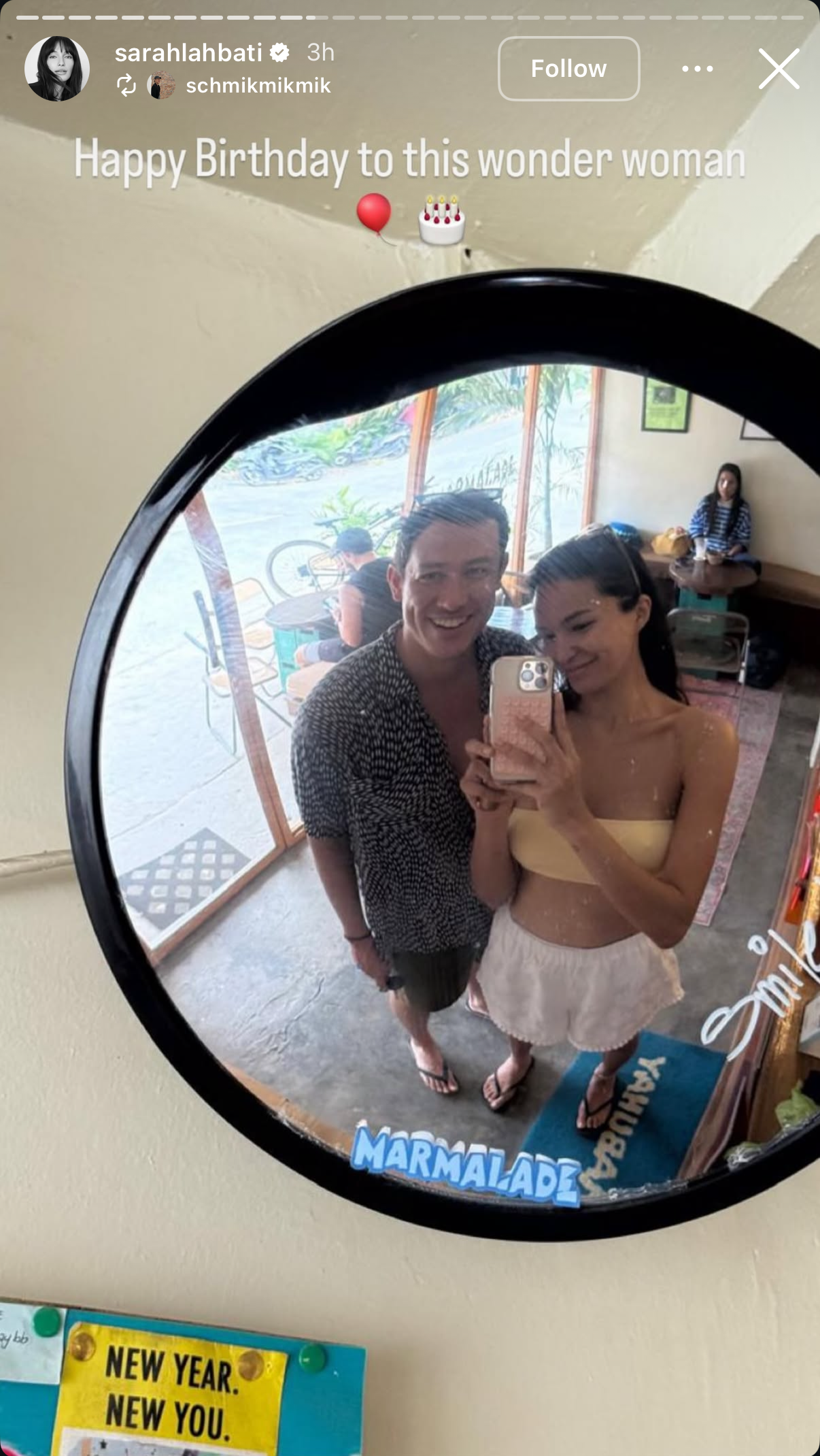 mikhail schemm birthday greeting for sarah lahbati mirror selfie